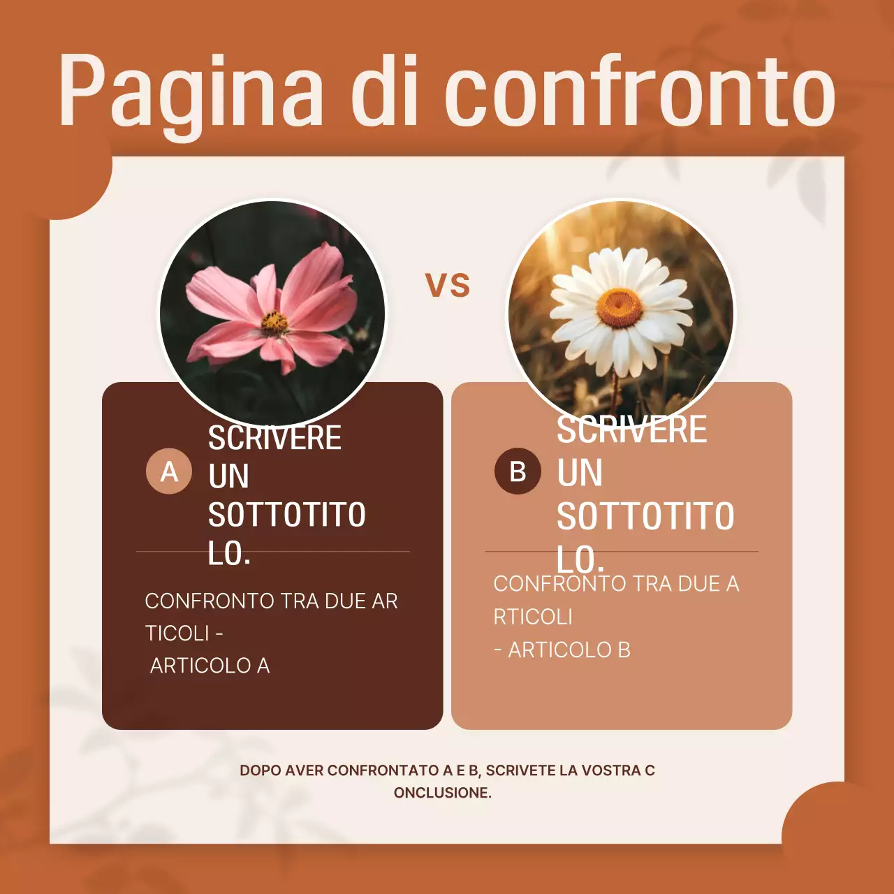 Documentazione del design semplice arancione