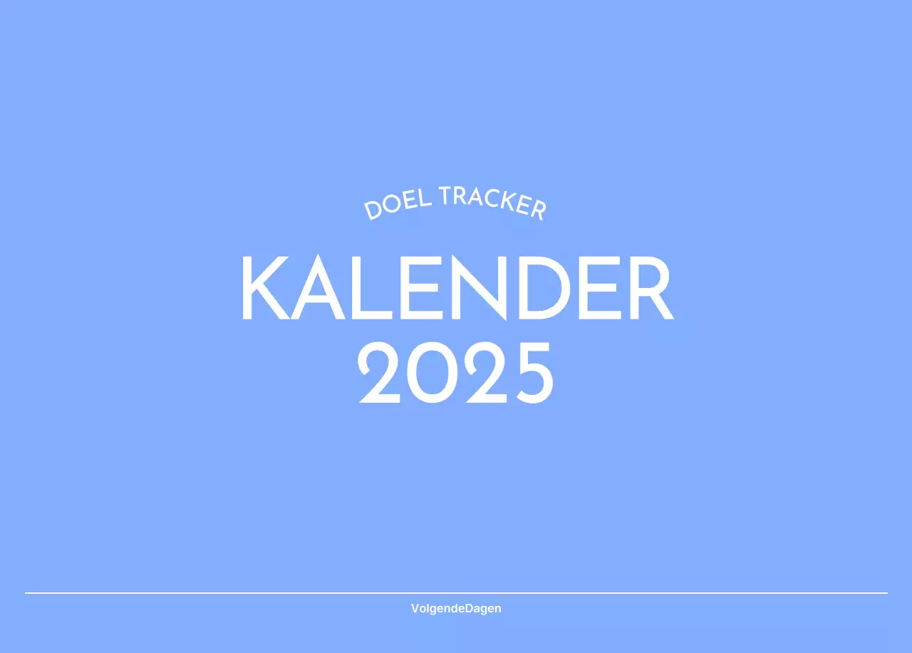 Photo goal tracker kalender met een vleugje blauw