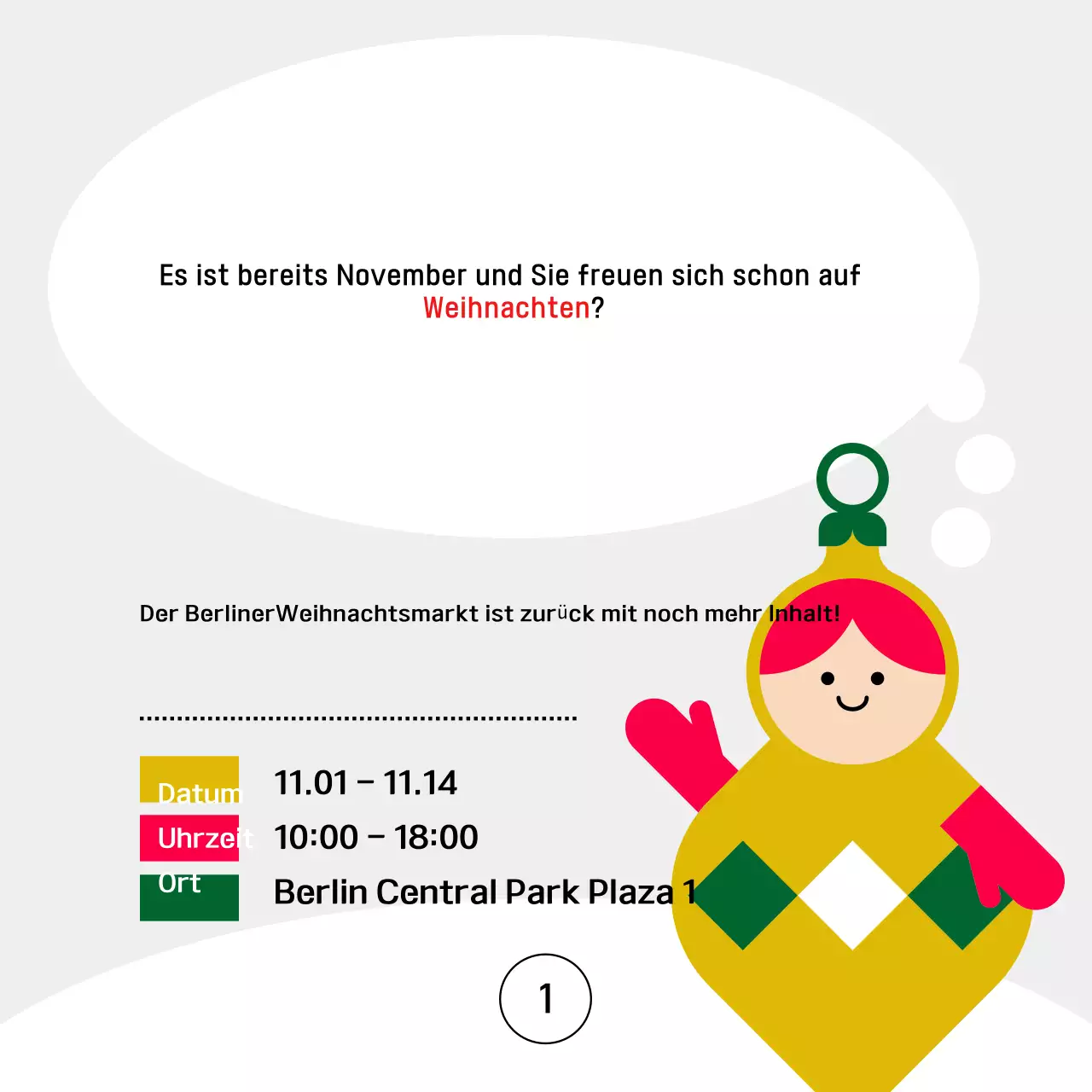 Green Simple Weihnachtsfeier