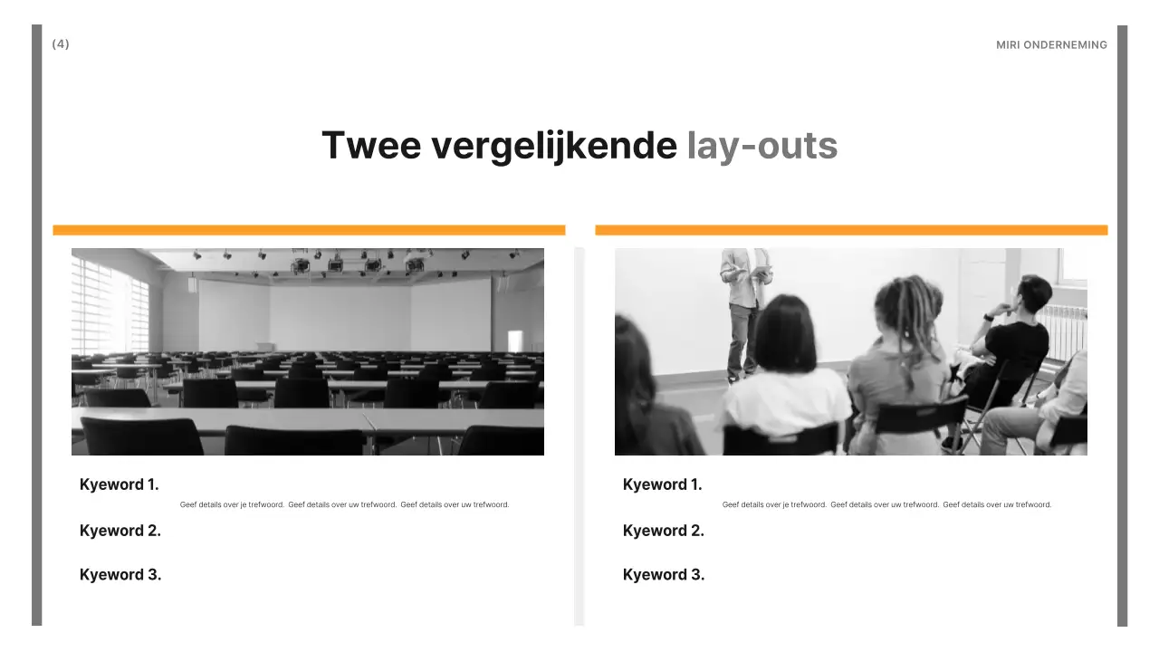 Een eenvoudig zakelijk rapport in geel en grijs