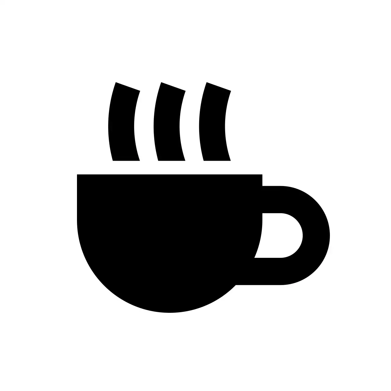 Schwarzes einfaches Kaffee-Logo