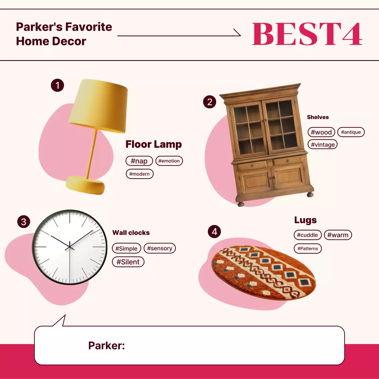 Carrossel de promoção de outono da moda rosa no Instagram