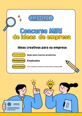 Convocatoria de propuestas en amarillo