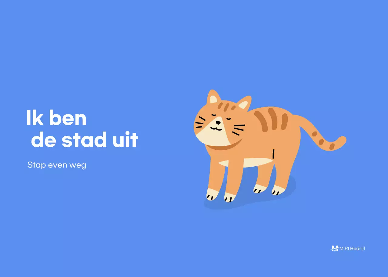 Motiverende kalender met energieke illustraties en positieve citaten op een lichtblauwe achtergrond