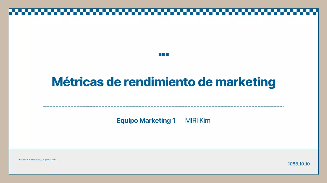 Informes de marketing Blue Basic