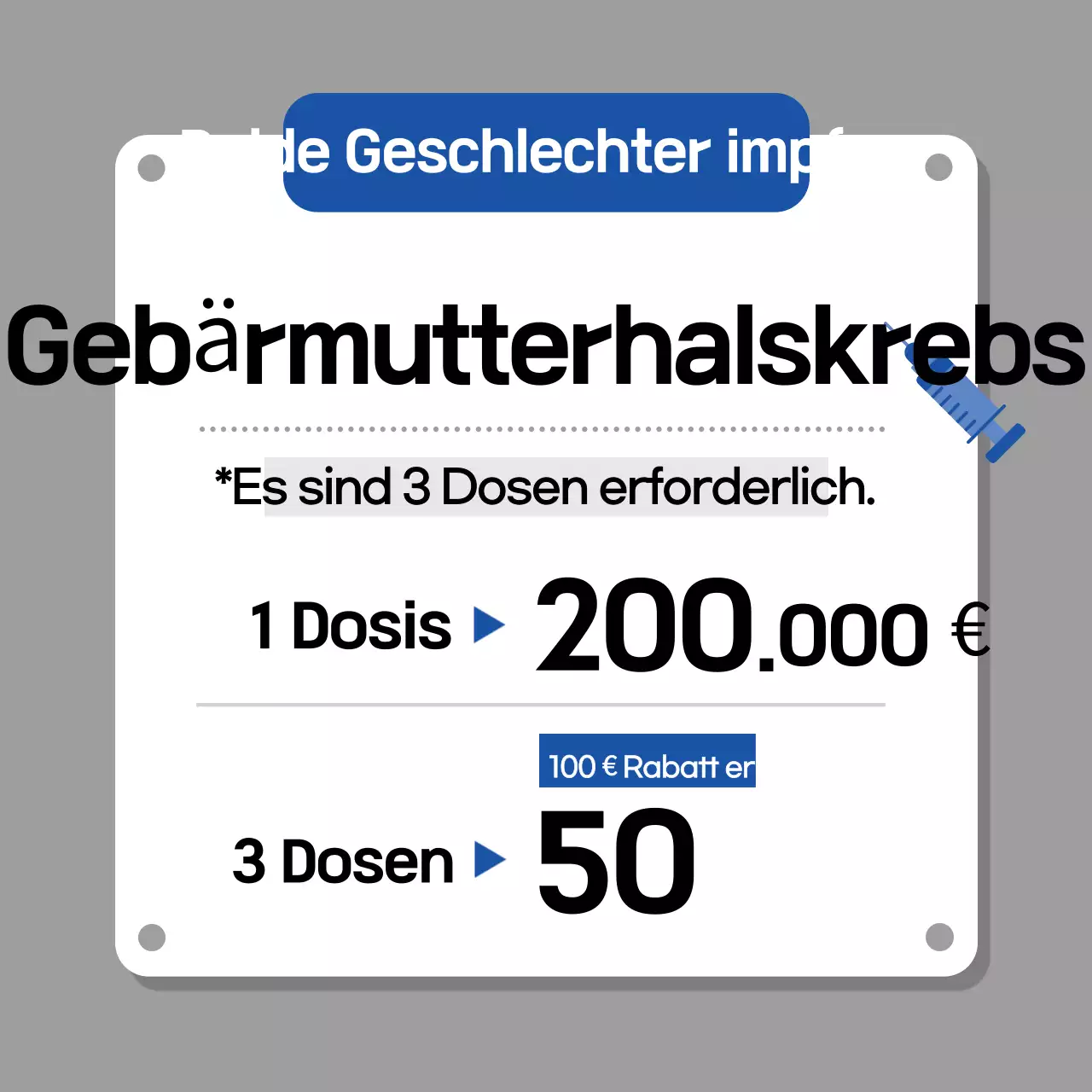 Grau Einfacher Leitfaden für Impfungen