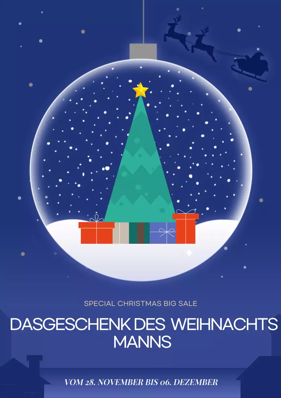 blau modern Weihnachtsaktion