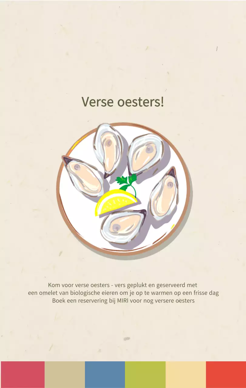 Beige Traditionele Eetkalender