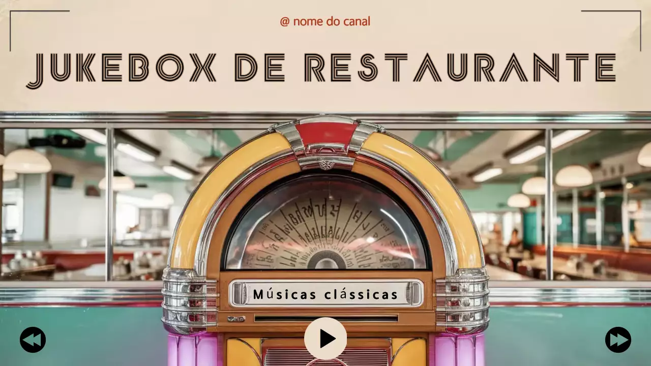 lista de reprodução de música retro bege