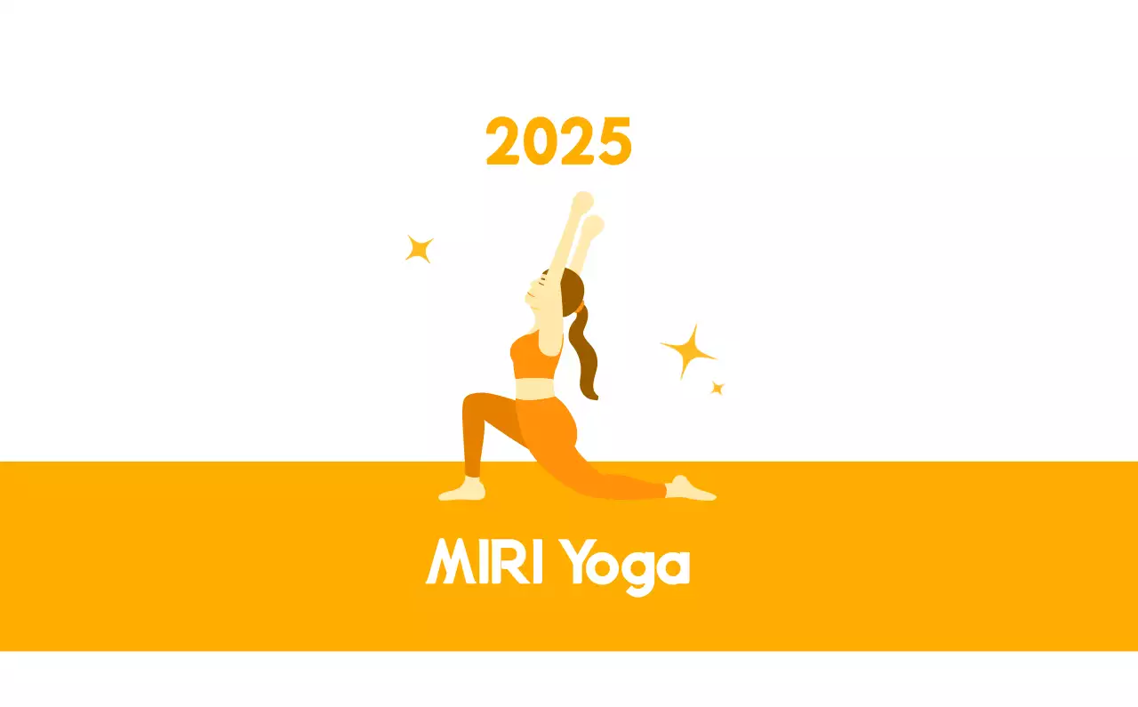 Oranje Minimalistische Yoga Promotiekalender