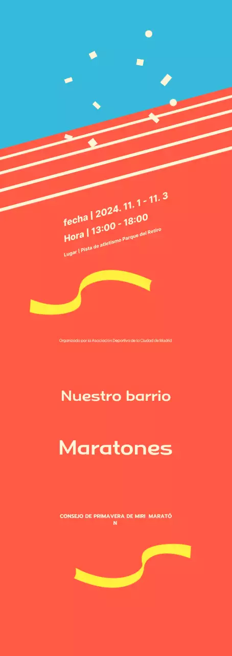 Maratón naranja brillante