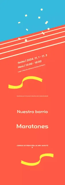 Maratón naranja brillante