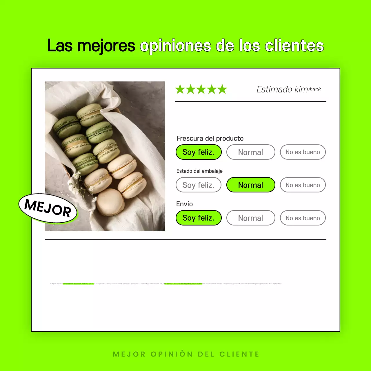 Un estallido de colores fluorescentes y chartreuse opiniones de los clientes