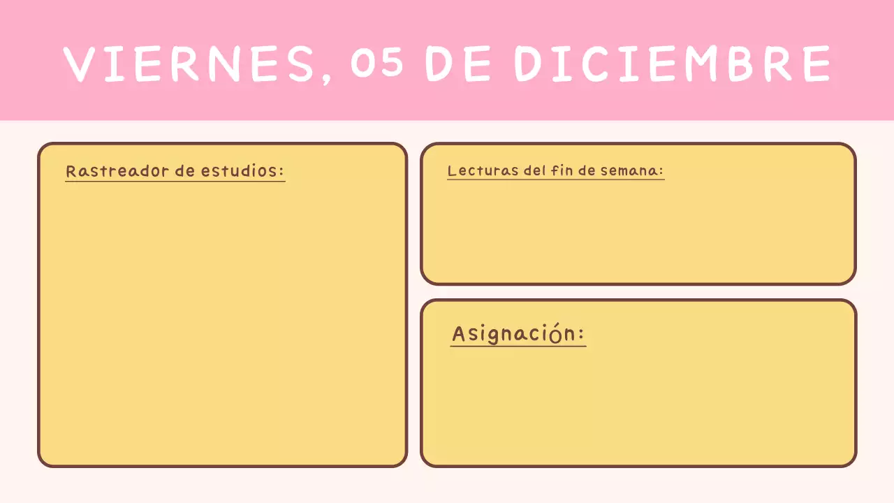 Agenda escolar amarilla sencilla