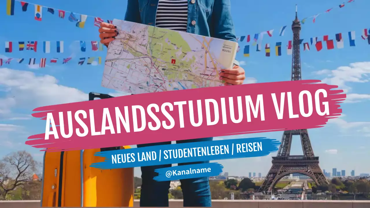 rosa blau studieren im Ausland vlog modernen Stil