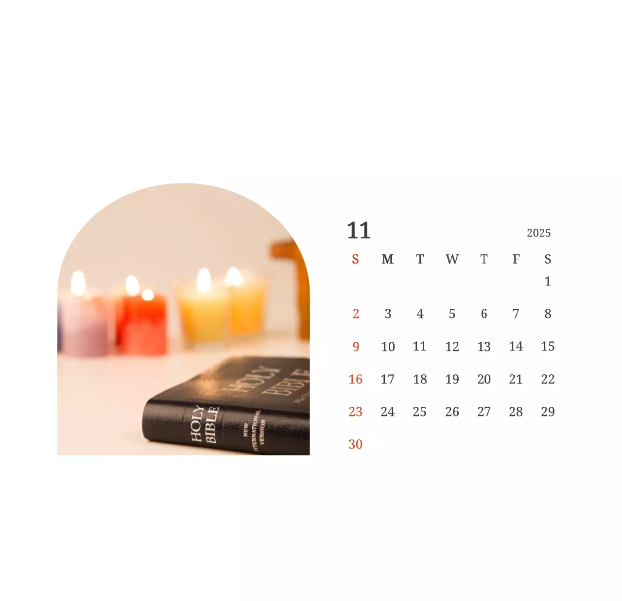 Ein fotografischer Konzeptkalender, der Kirchen in Landschaftsbildern zeigt