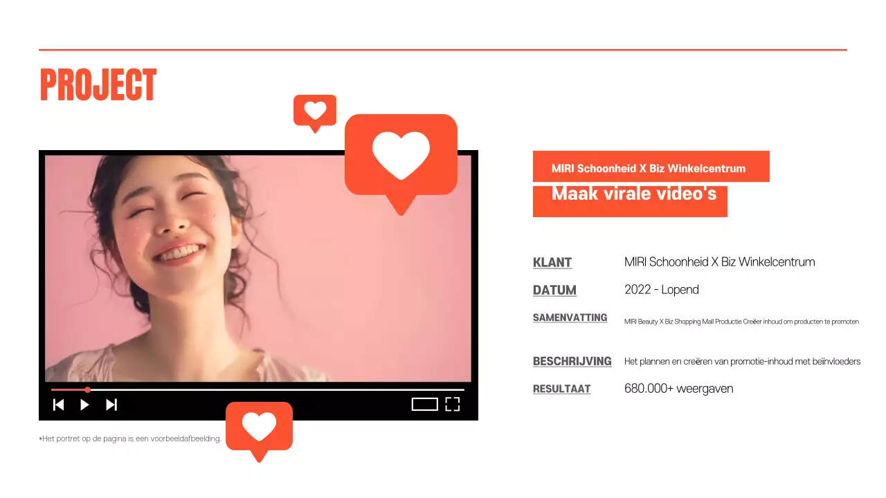 Promoot oranje retro en kitscherig entertainment