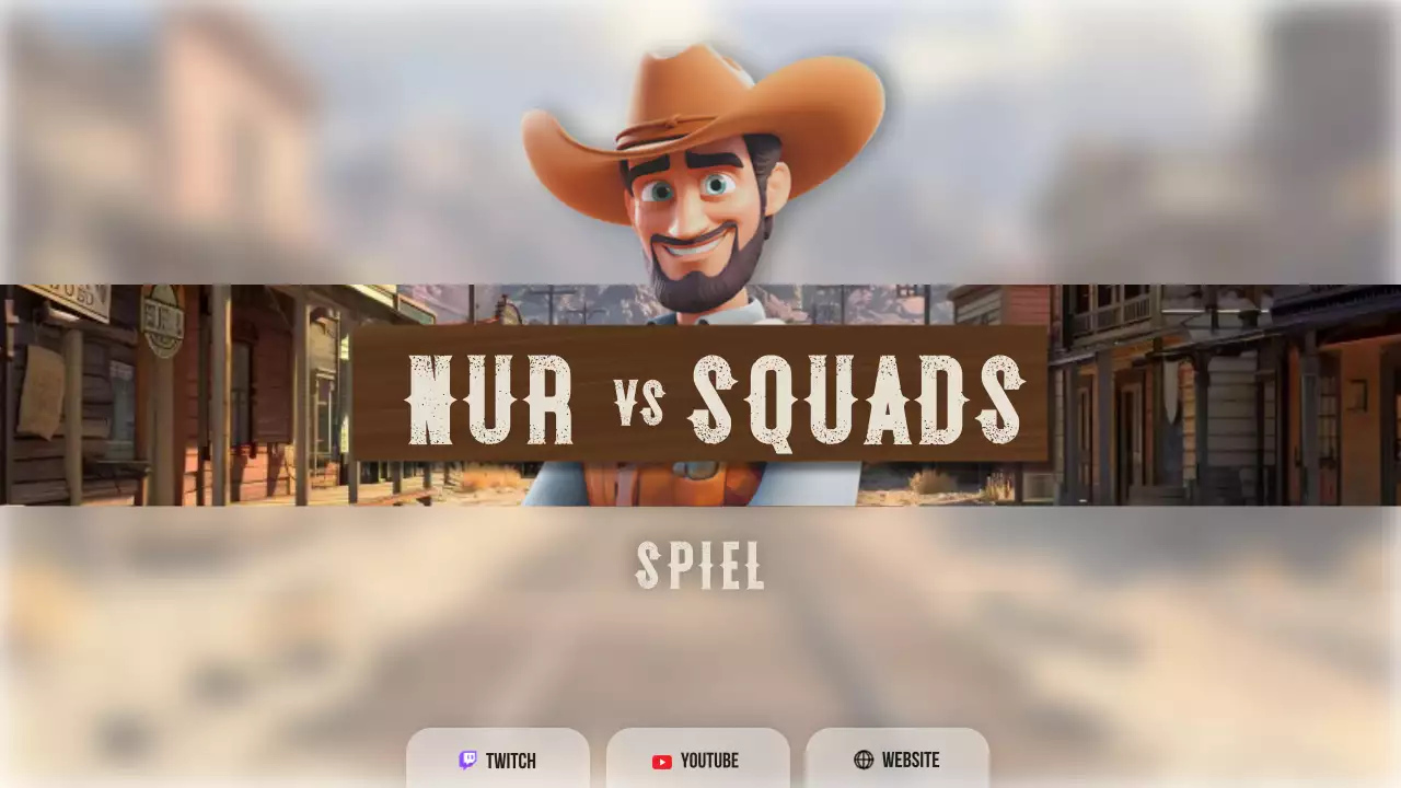 braun orange western youtube vorlage cartoon stil