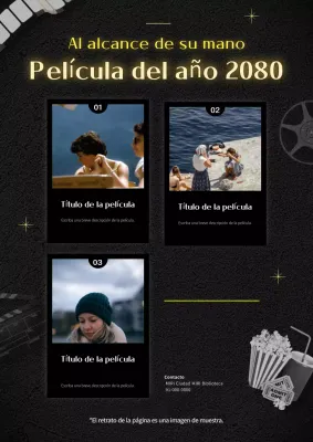 Promover un evento de cine retro negro