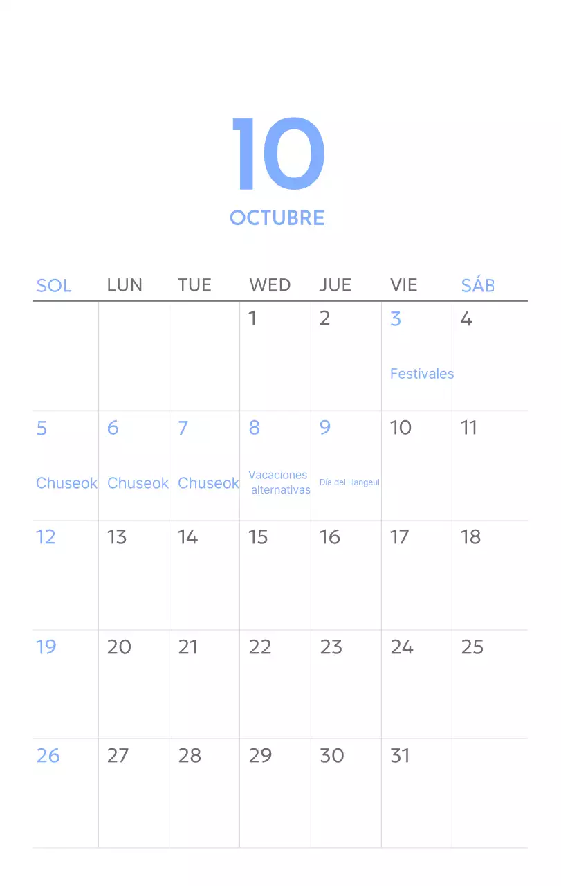 Calendario fotográfico de seguimiento de objetivos con un toque de azul