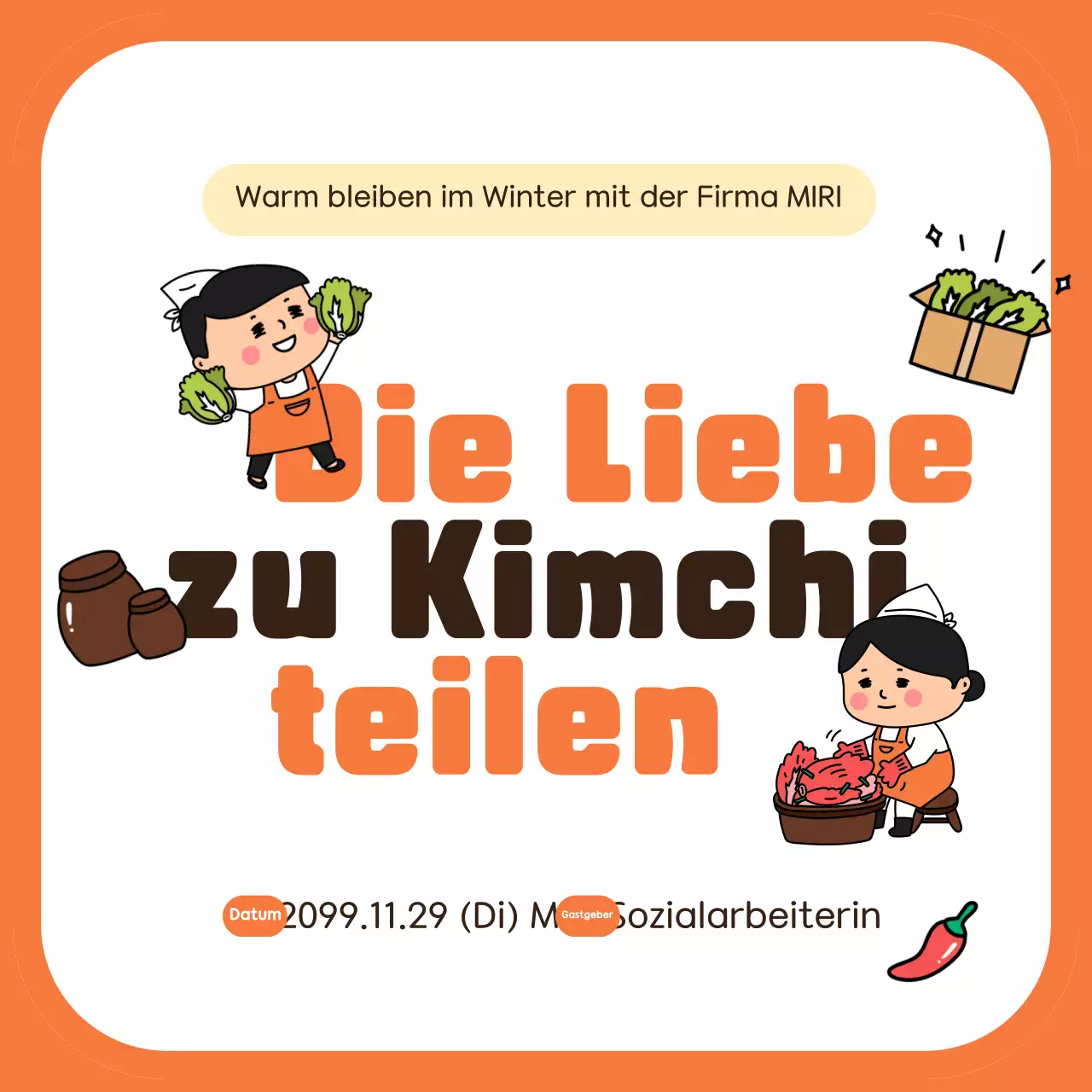 Orangen-Kimchi-Event