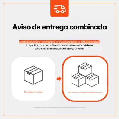 Información de envío de Orange Simple