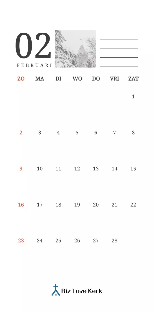 Een fotografische conceptkalender met kerken in landschapsschilderijen