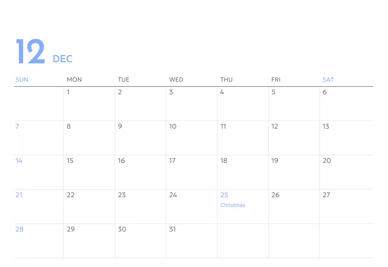 Kalender pelacak sasaran foto dengan percikan warna biru