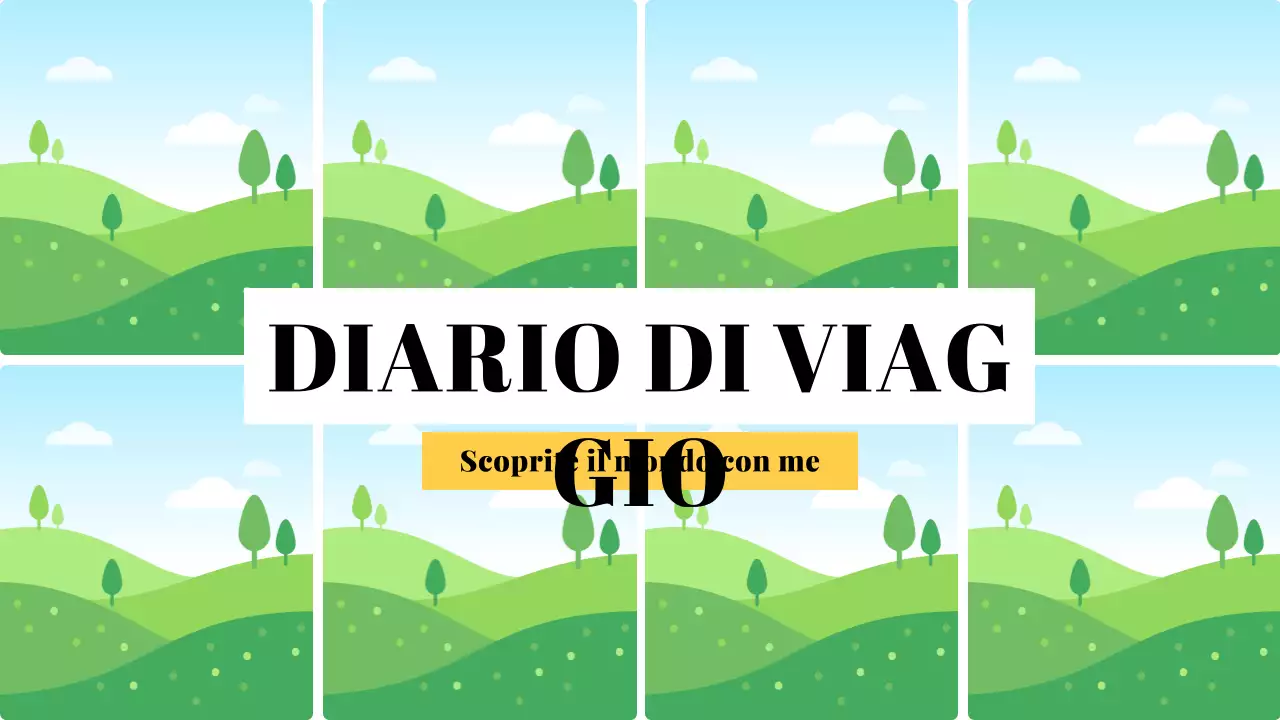 blu giallo estetica diario di viaggio stile moderno