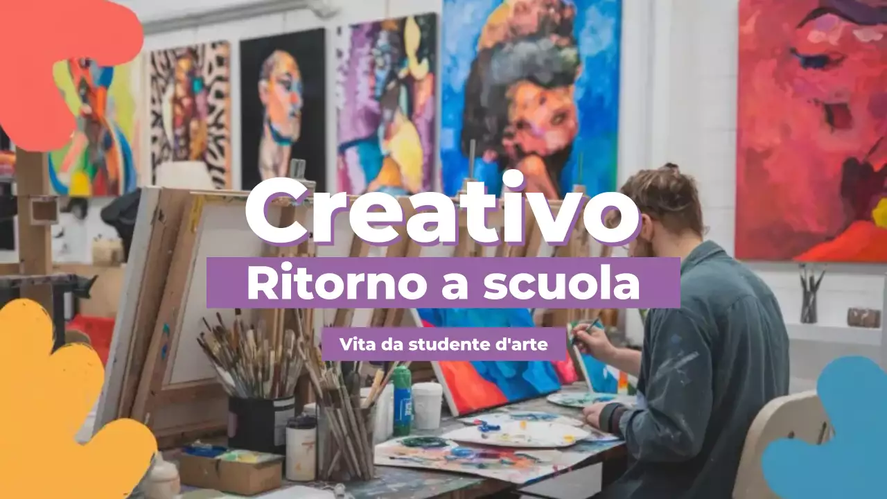 arancione rosso blu ritorno a scuola