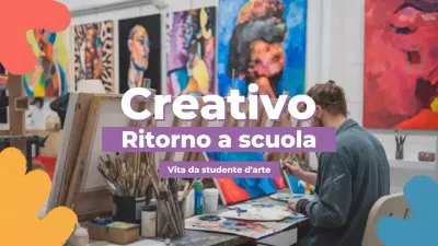 arancione rosso blu ritorno a scuola