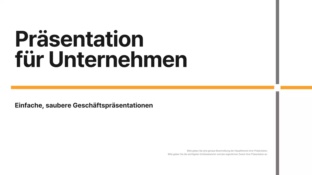 Ein einfacher Geschäftsbericht in Gelb und Grau