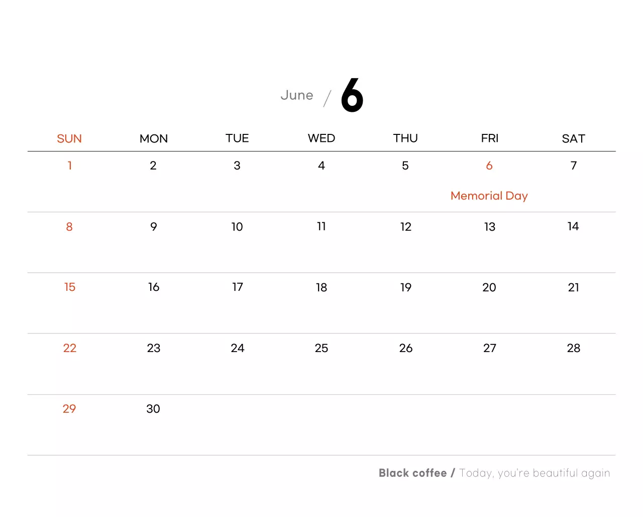 Kalender kopi minimalis berwarna abu-abu