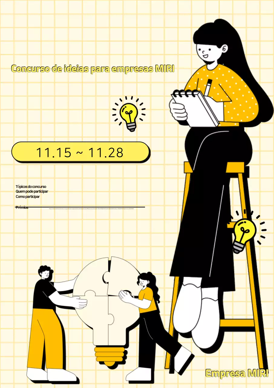 Anúncio do concurso interno de ideias Yellow Pop