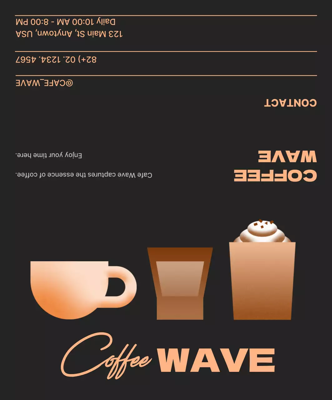 Iklan Kafe Modern Hitam