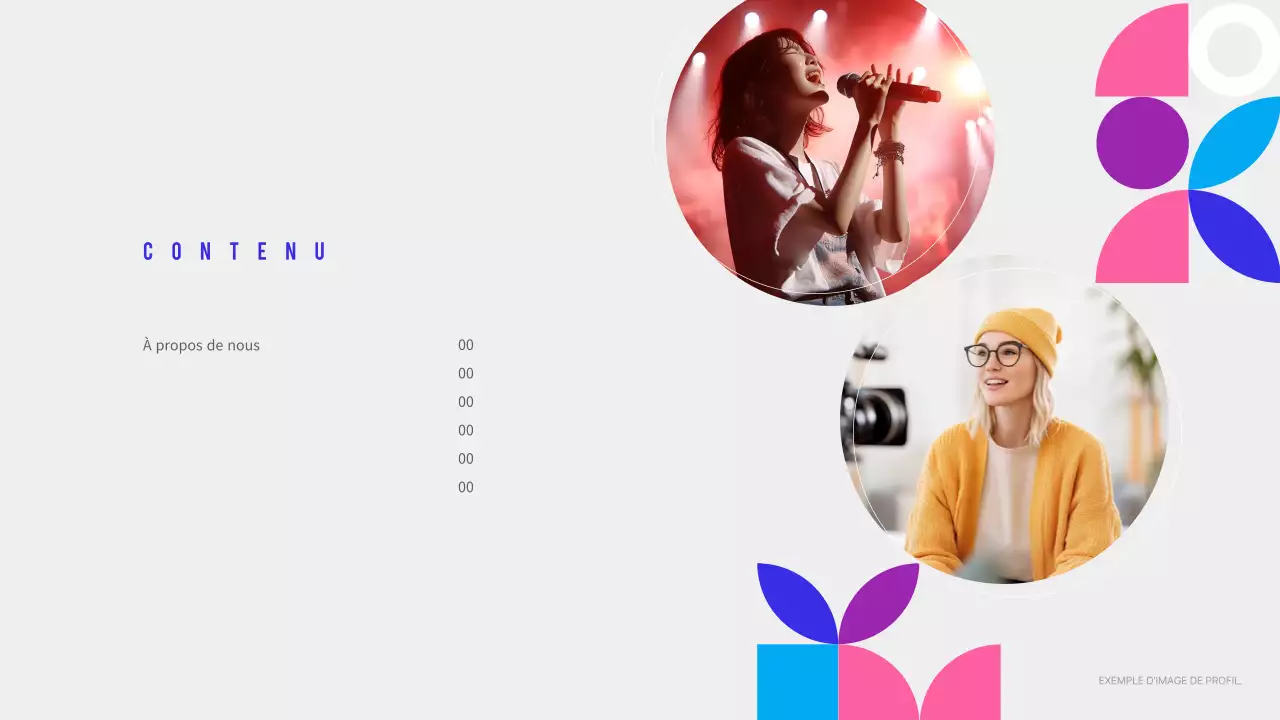 Publicité pour la musique moderne bleu marine