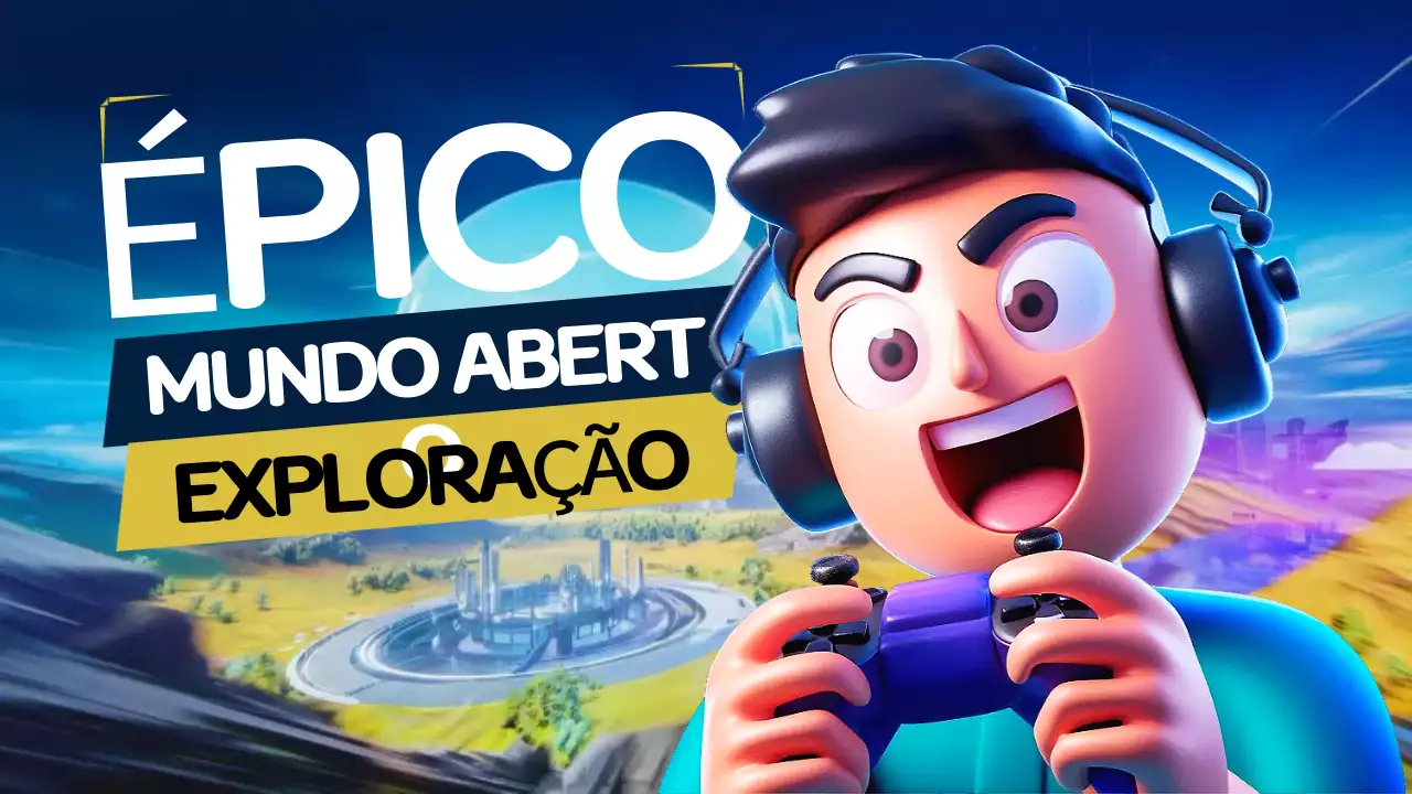 Anúncio de jogos modernos azul