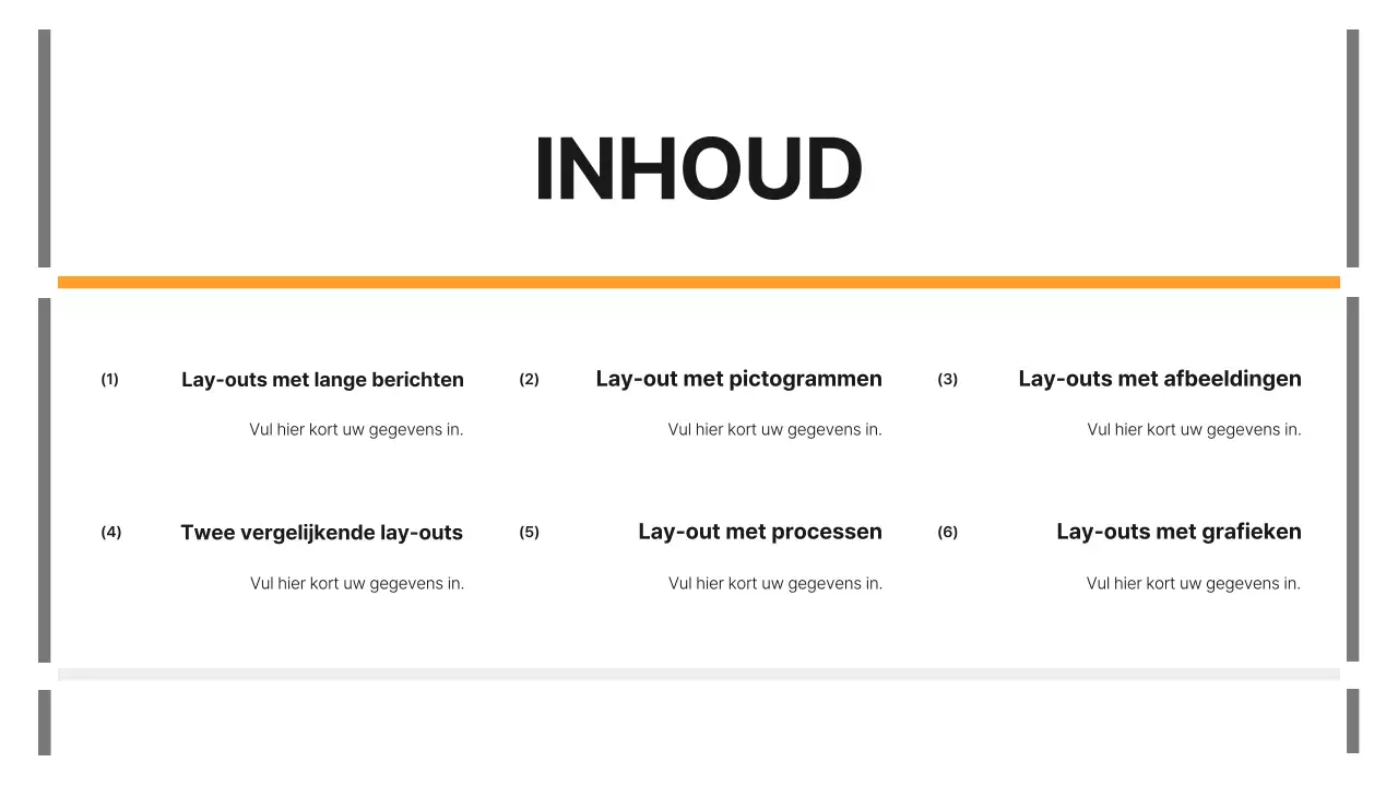 Een eenvoudig zakelijk rapport in geel en grijs