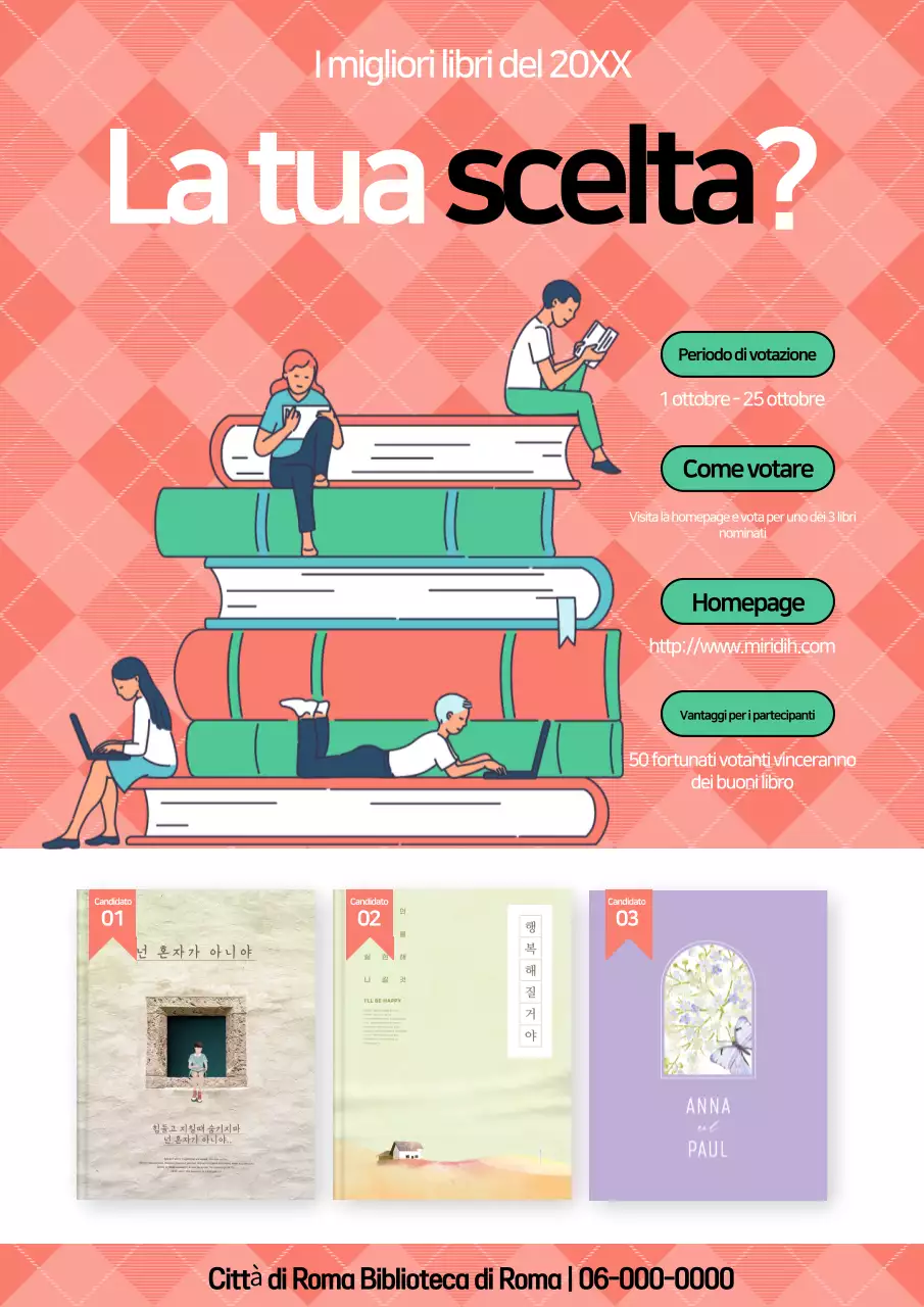 Annuncio dell'evento di lettura semplice arancione