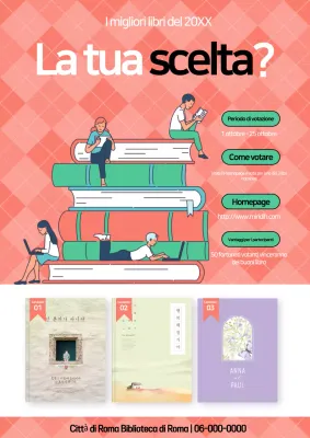 Annuncio dell'evento di lettura semplice arancione