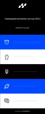 CLEAN MINIMAL TOP 5 KENMERKEN CEO ZAKELIJK INFOGRAPHIC