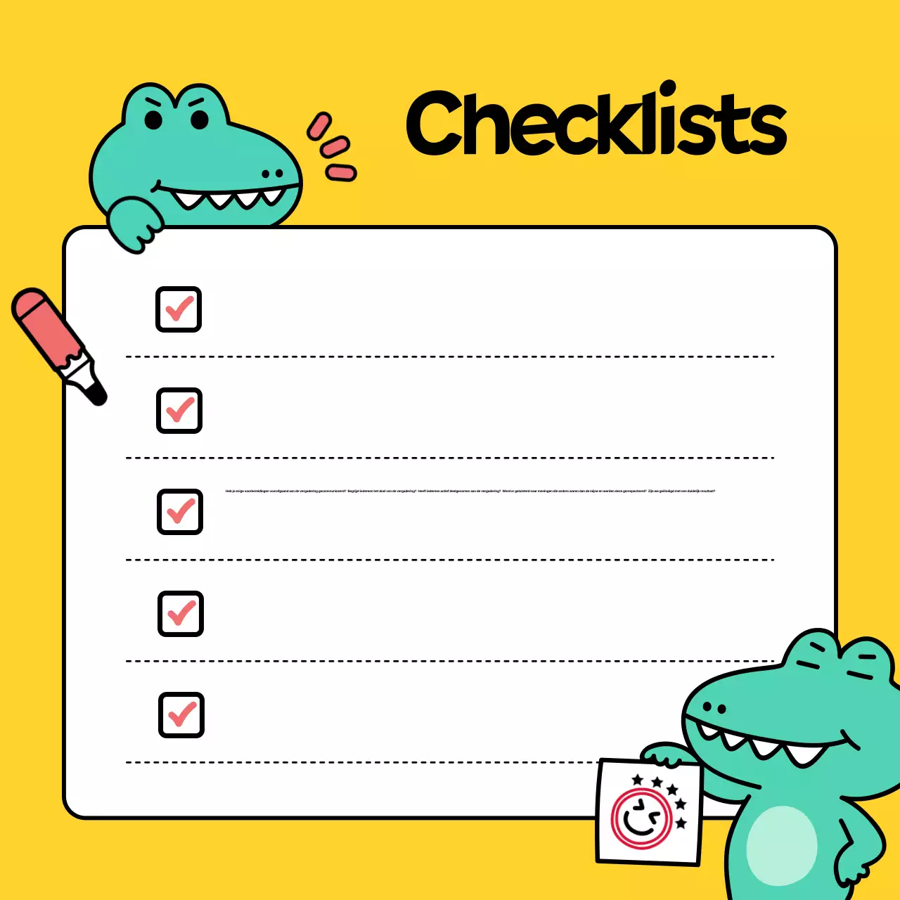 De gele en mooie nieuwsbrief voor bedrijfsbijeenkomsten