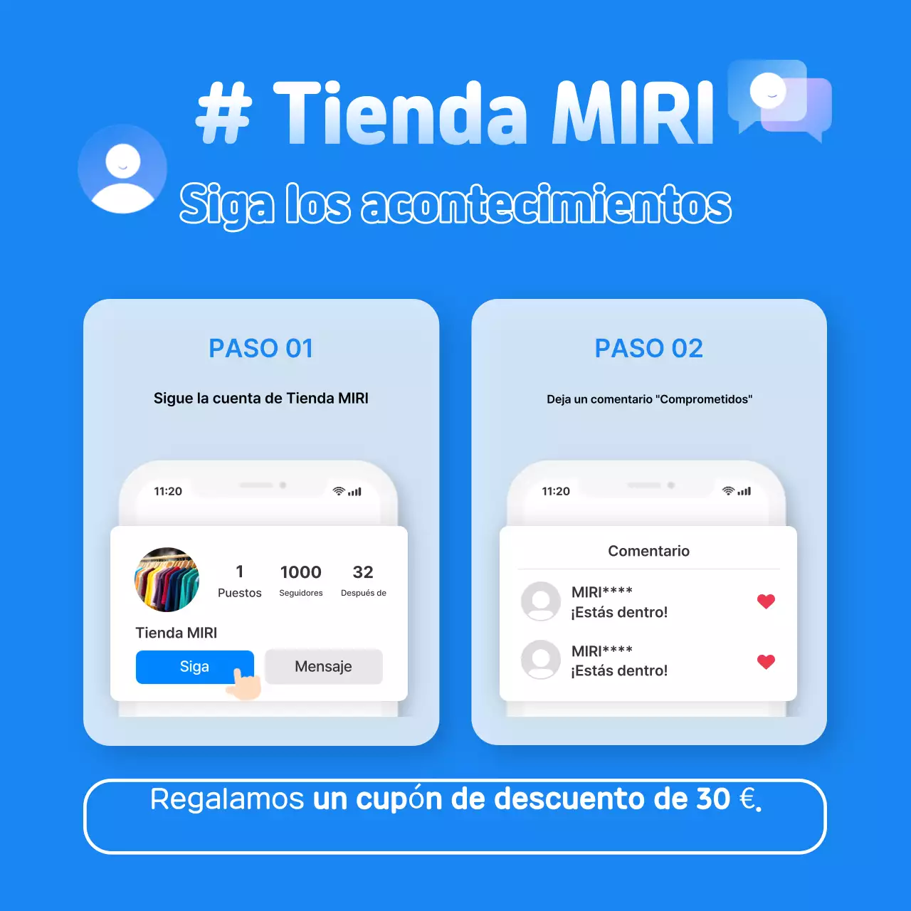 Guía de eventos Blue Modern