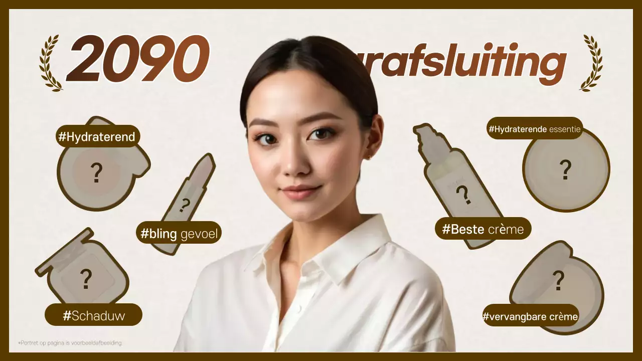 Promoot moderne eindejaarscosmetica in bruin en wit