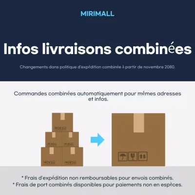 Instructions d'expédition par défaut en bleu