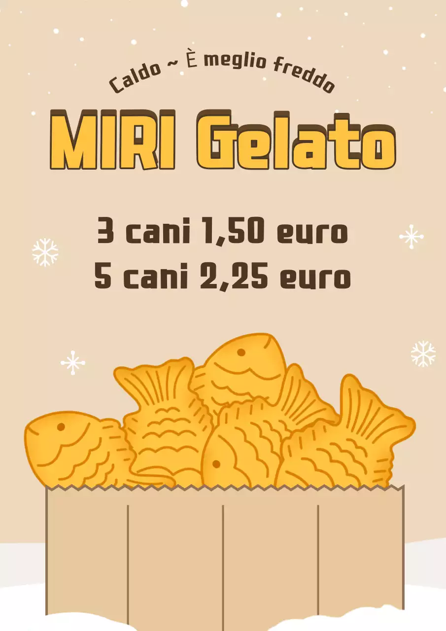 Pubblicità degli snack semplici beige