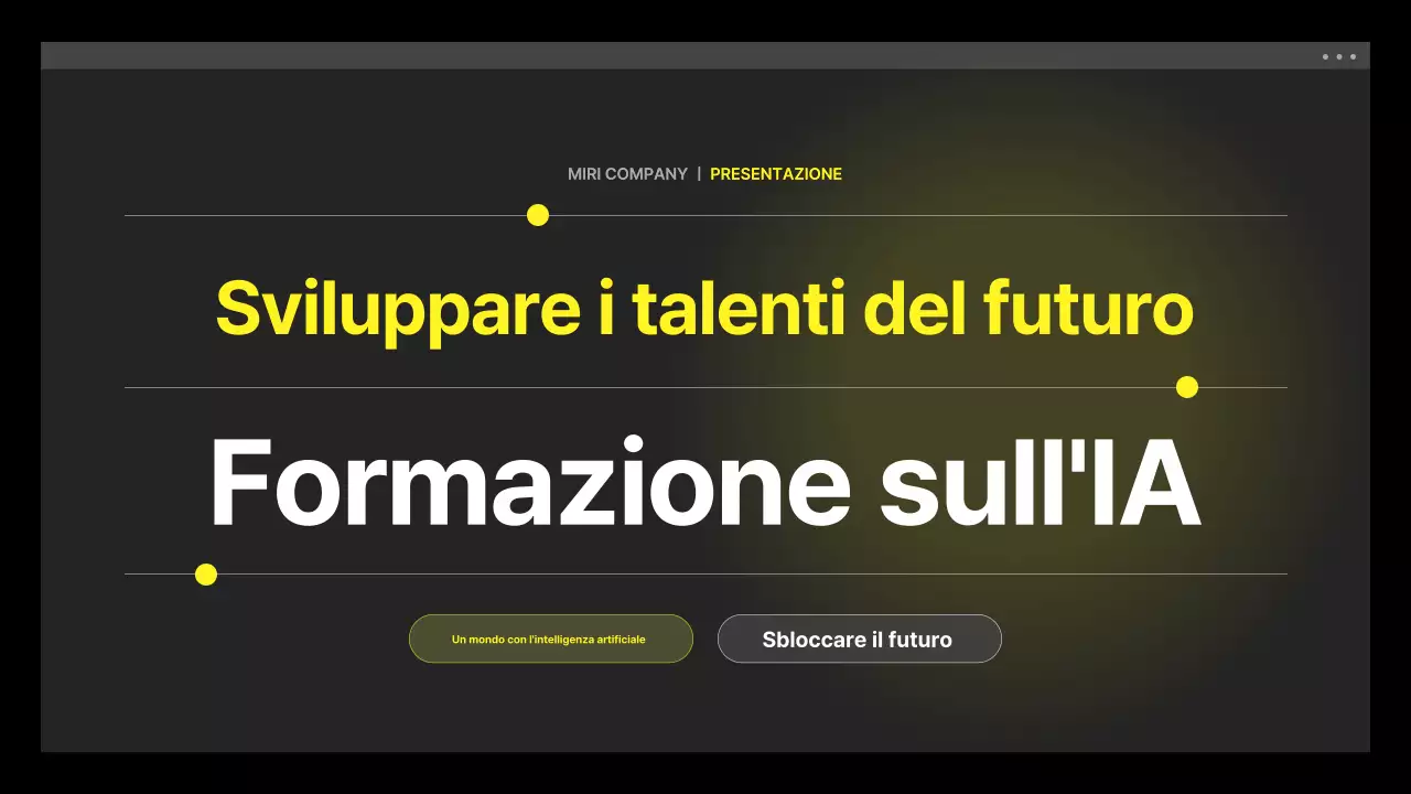 Materiali di formazione per l'alfabetizzazione all'IA gialli e neri, dall'aspetto cibernetico