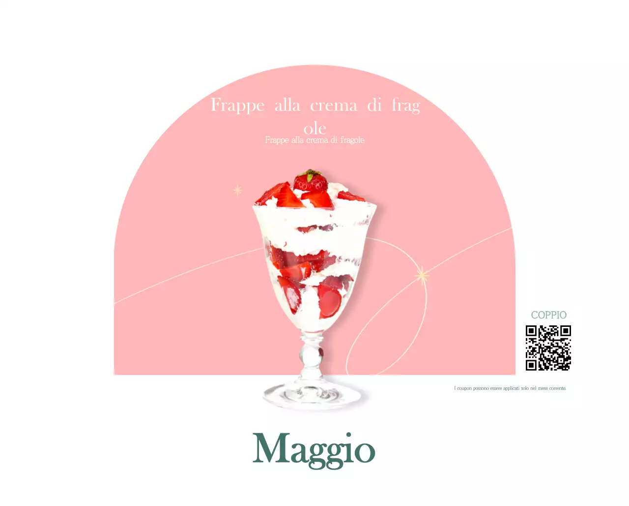 Un moderno calendario dei caffè con i consigli per la bevanda del mese