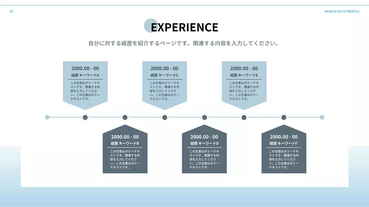 白 モダン プロフィール プレゼンテーション
