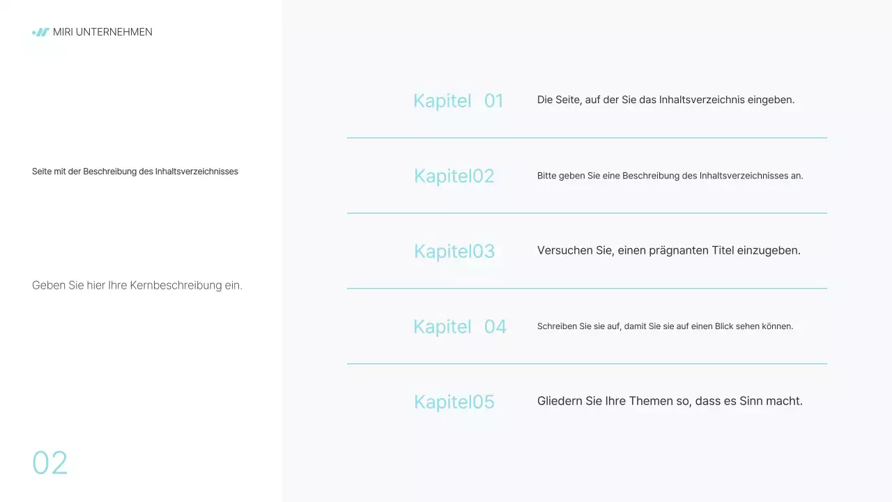 Moderner Geschäftsbericht eines Unternehmens in Grau und Hellblau